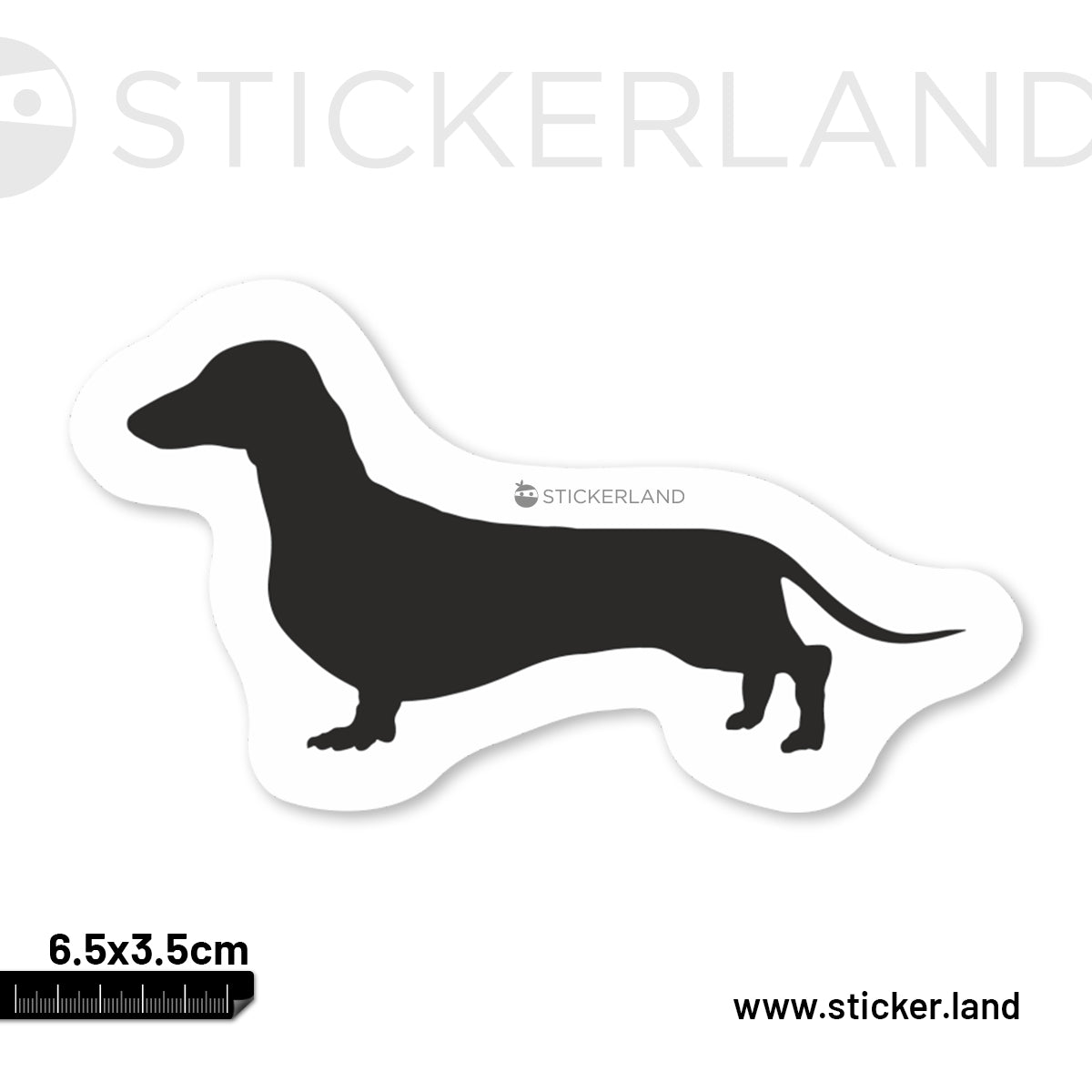 Stickerland India Dachshund Dog Sticker 6.5x3.5 CM (Pack of 1) – STICKERLAND